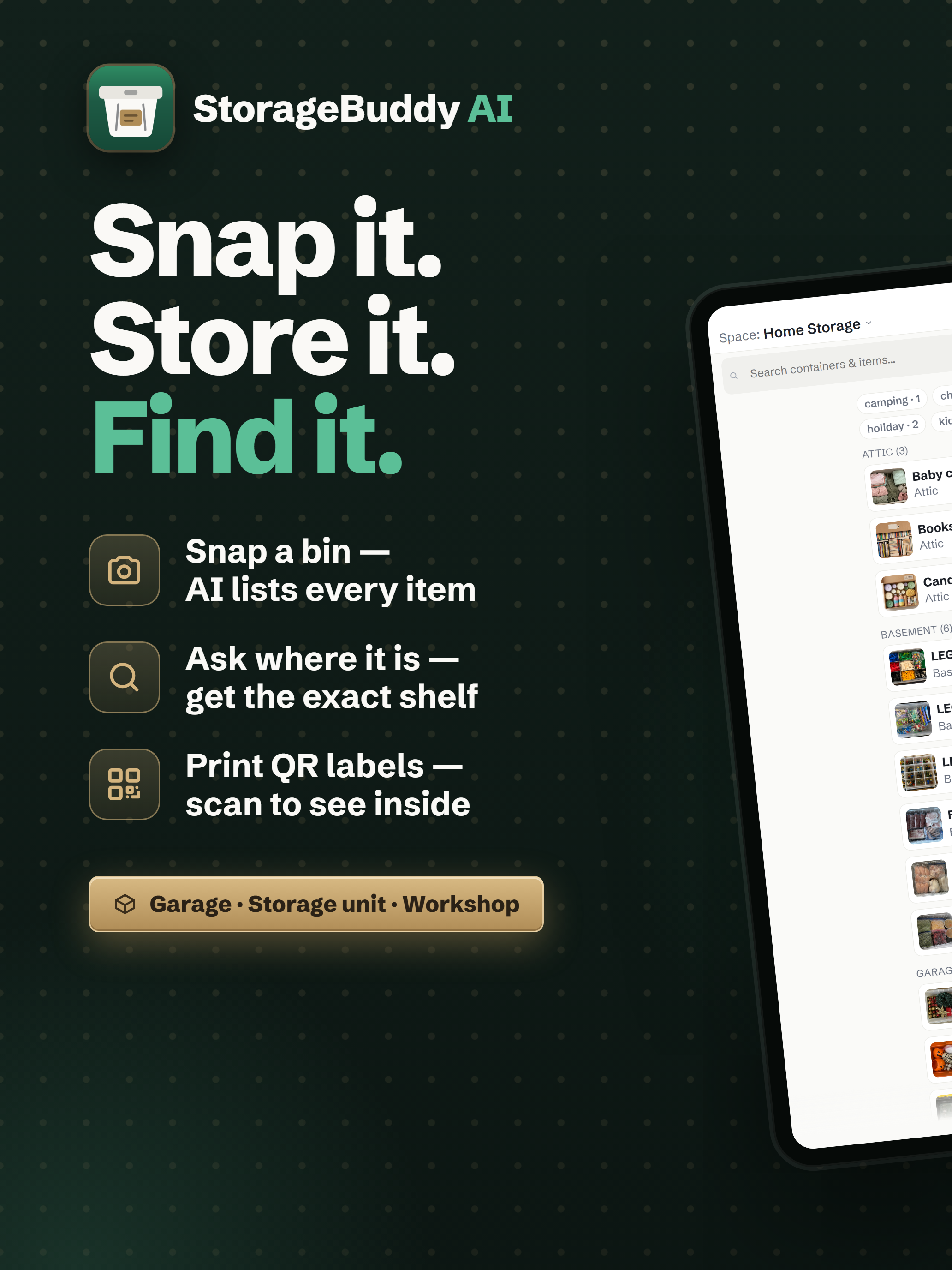 Snap it. Store it. Find it.