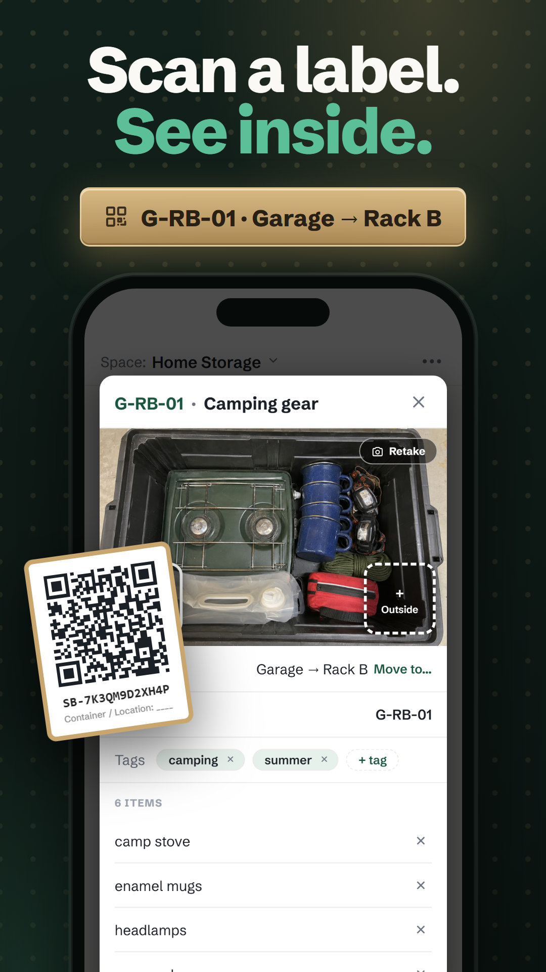 Scan a label. See inside.